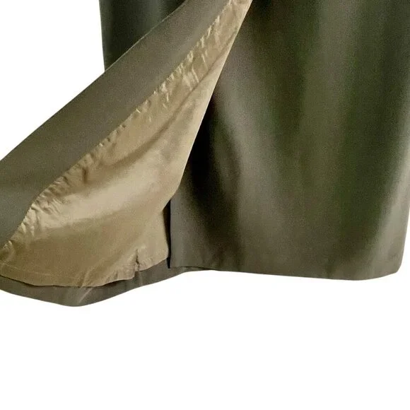 Vintage Giorgio Armani 100% Wool Gray Maxi Wrap Skirt Lined Italian EU 42 / US 6 - Picture 12 of 16